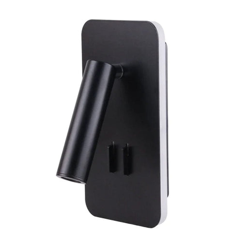 elevenpast Wall Light Black Rectangular Aluminium LED Reading Wall Light Black | White MB-180/BL