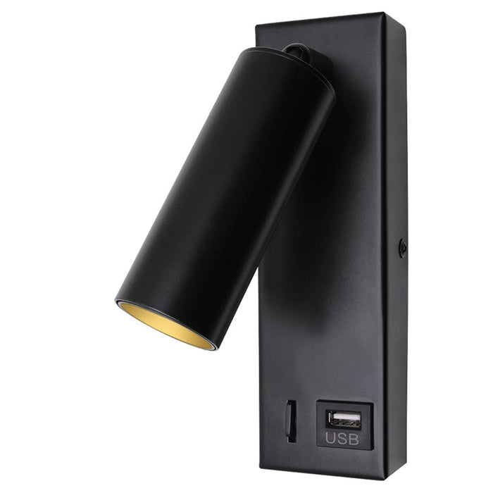 elevenpast Wall light Black Lara LED Reading Wall Light | Black, White or Satin Gold MB-190/BL