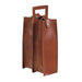 elevenpast Leather Wine carrier Tan Squared Leather Double Wine Bottle Holder MBEWINE09DT