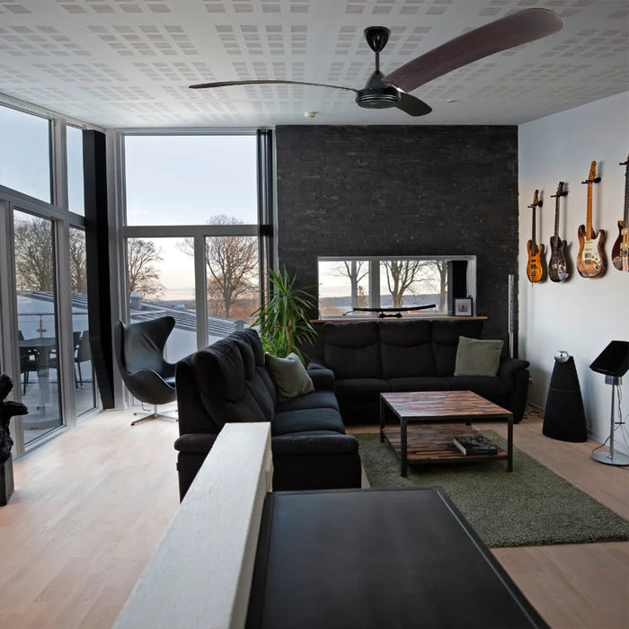 elevenpast Ceiling Fan High Breeze Black 3-Blade Mahogany Arc Fan – 150cm MHB100BENBB3150MAHREG2F 6009210047403