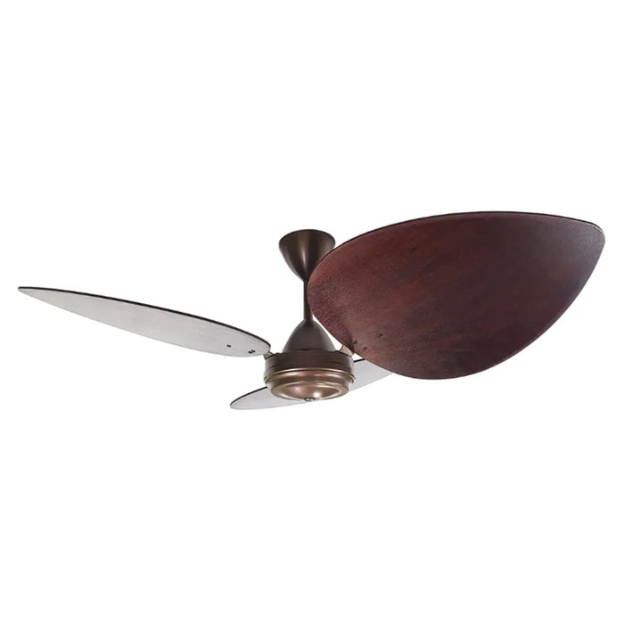 elevenpast Ceiling Fan High Breeze 3-Blade Ceiling Fan – Antique Bronze and Mahogany Palm Leaf MHB100BRZPLOB3120MAHREG2F 6009210047427