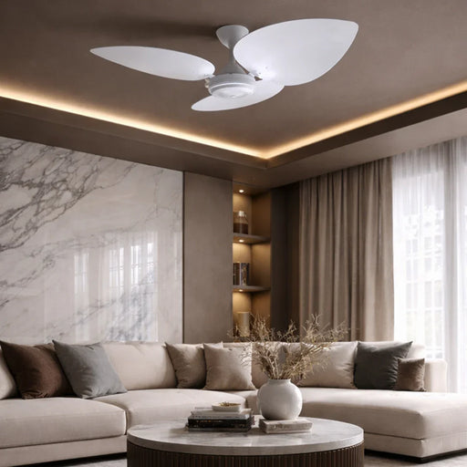 elevenpast Ceiling Fan High Breeze 3-Blade Ceiling Fan – White Palm Leaf MHB100WPLOB3140WHREG2F 6009210047397