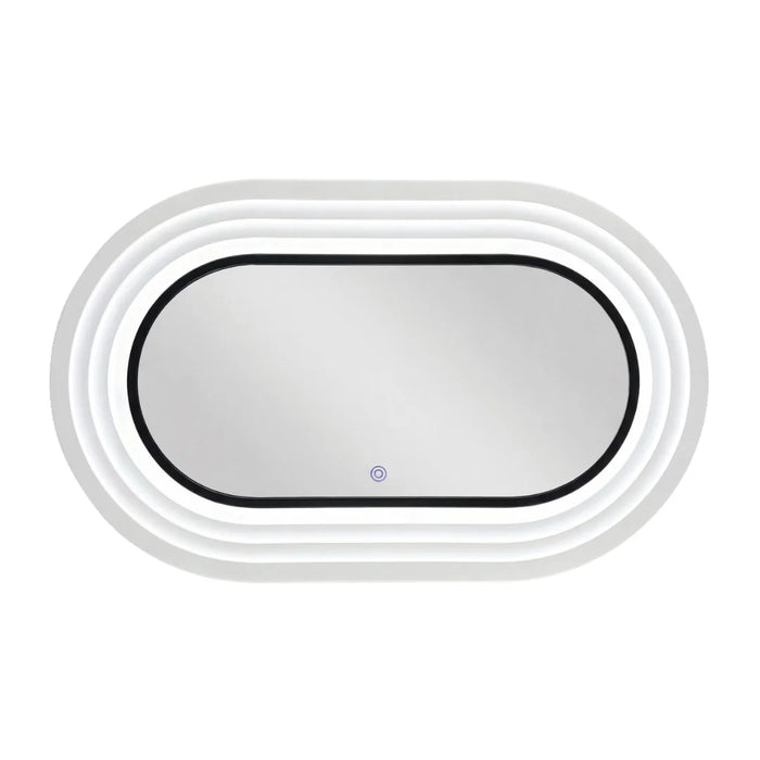 elevenpast led bathroom mirror White Oval LED Bathroom Mirror with Layered Acrylic Frame ML068 LED 6007226092301