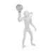 elevenpast lighting White Standing Monkey Lamp Resin Black | Gold | White ML12234411 0700254842196