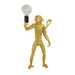 elevenpast lighting Gold Standing Monkey Lamp Resin Black | Gold | White Ml1232224 0700254842202
