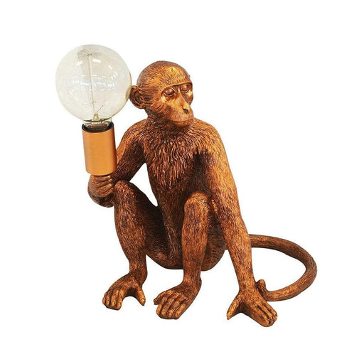 elevenpast lighting Copper Sitting Monkey Lamp Resin Large Black | Gold | White | Copper ML3345 0700254842288