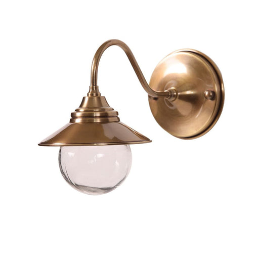 elevenpast Wall Light Antique Brass Cupid Metal and Glass Wall Light Brass | Black MP31043