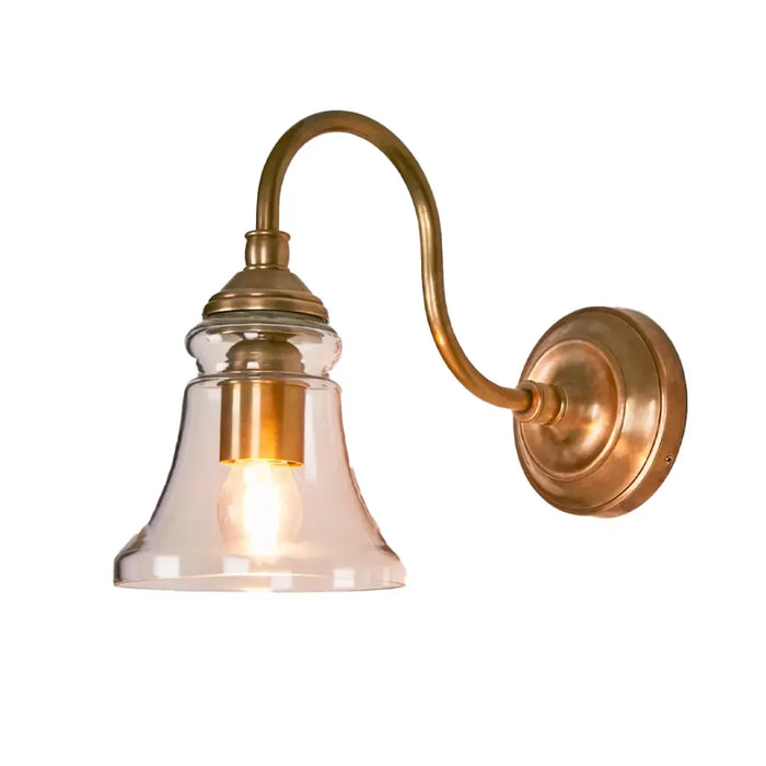 elevenpast Wall Light Antique Brass Industrial Glass Wall Light – Antique Brass | Antique Silver MP31262AB