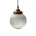 elevenpast Pendant Lights Antique Brass Spiral Fluted Glass Hanging Pendant - Brass | Chrome MP31511AB