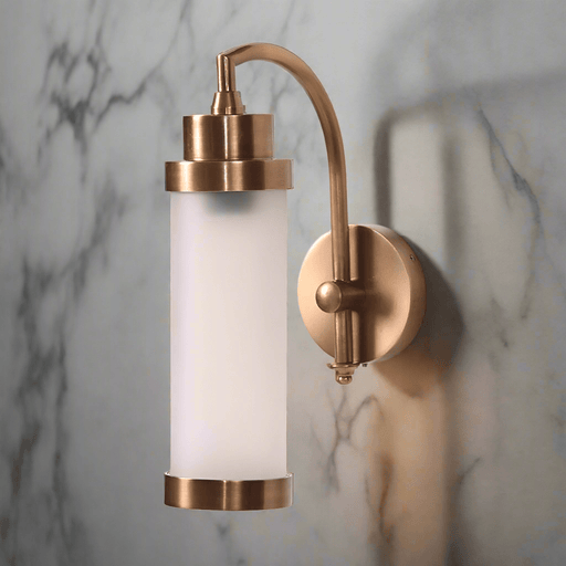 elevenpast Wall Light Kerala Metal and Glass Outdoor Wall Light Brass | Black