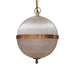elevenpast pendant light Antique Brass Ribbed Sphere Glass Globe Pendant Light Antique Brass | Silver MP31823AB