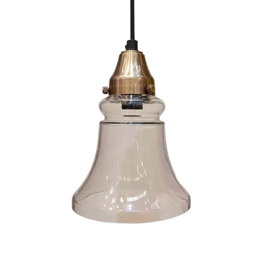 elevenpast Pendant Lights Antique Brass Classic Metal and Clear Glass Bell Pendant Light – Antique Brass | Antique Silver MP31891AB