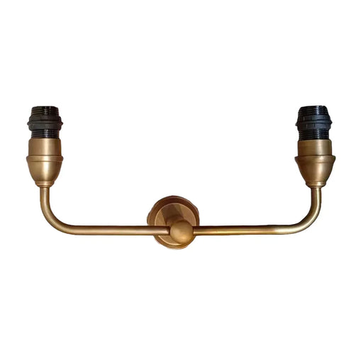 elevenpast Wall Light Antique Brass Double Wall Light for Bedroom and Hallway – 2 Light Wall Fitting Antique Brass | Silver MP31916AB