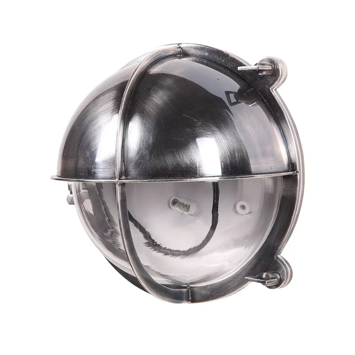 elevenpast Wall Light Antique Silver Vintage Nautical Bulkhead Wall Light Antique Silver | Antique Brass MP51713AS