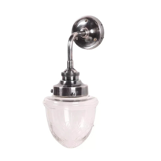 elevenpast Wall Light Antique Silver Vintage Metal and Ornate Glass Wall Lamp Antique Silver | Antique Brass MP59959AS