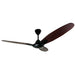 elevenpast Ceiling Fan Senorita 3 Blade Ceiling Fan - Black with Mahoganny Wood MSENB3120MAHREG1F1S 6009210047533