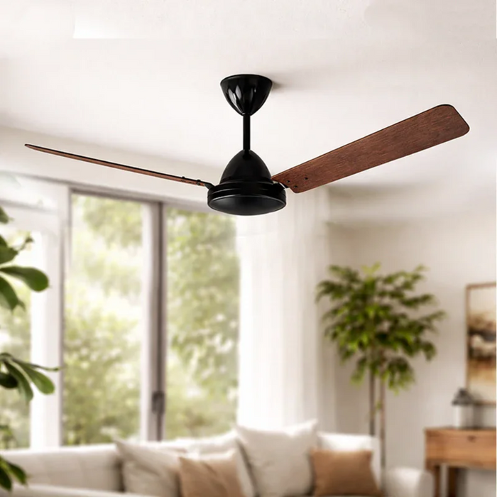 elevenpast Ceiling Fan Whirlwind 3 Blade Black Motor - Dark Teak Wood MWB3120DTREG1F 6009210047465