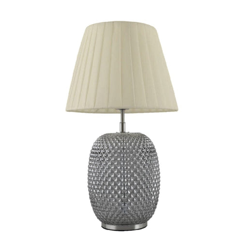 elevenpast table lamp Smoke Grey Prismere Table Lamp in Sage Green | Smoke Grey |Amber NAH2014
