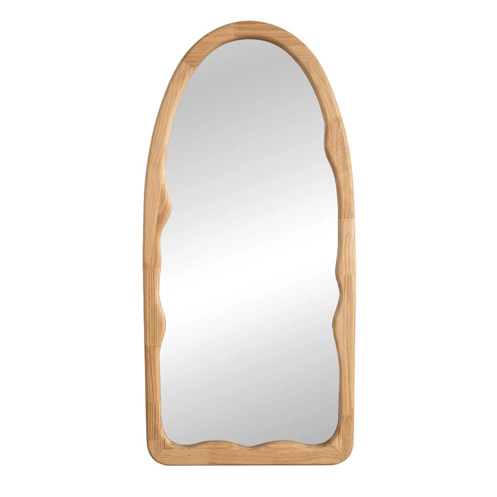 Irregular Arch Wood Mirror in Dark Wallnut | Walnut | Natural - Small | Large