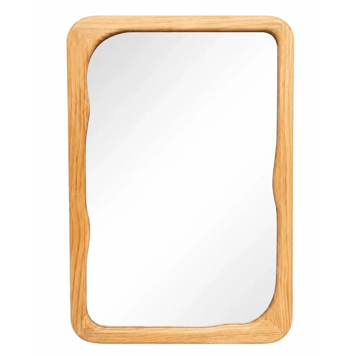Irregular Square Wood Mirror in Dark Wallnut | Walnut | Natural