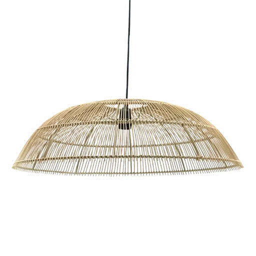 elevenpast pendant light Natural Amani Wide Rattan Pendant Light – Black | Natural NB10275