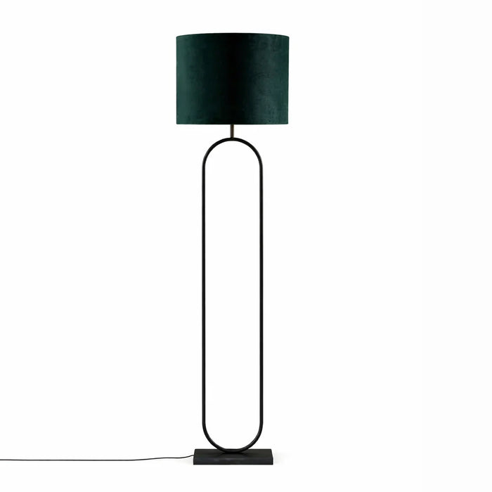 elevenpast Floor lamps Nostra Metal Floor lamp with Black Fabric Shade NB6123 + Shade