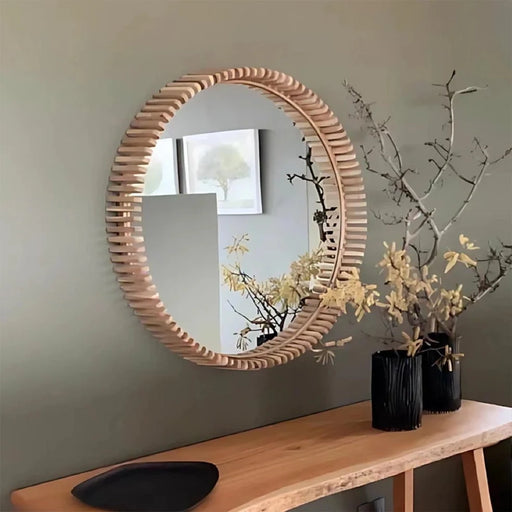 elevenpast mirror Small Moremi Round Wooden Mirrors - 3 Sizes NBAMOREMI 700