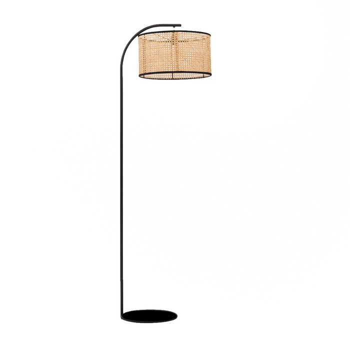 elevenpast Floor lamps Solaris Rattan Waeve Arc Floor Lamp NBW5319