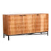 elevenpast wooden sideboard Acacia Wood 3-Door Sideboard with Black Iron Frame NE059