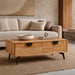 elevenpast Coffee Table Marjorie Slatted Acacia Wood Coffee Table with Drawers NE2105
