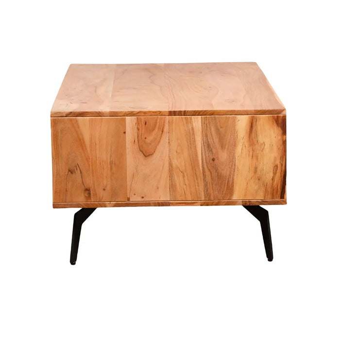 elevenpast Coffee Table Marjorie Slatted Acacia Wood Coffee Table with Drawers NE2105