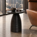 elevenpast Accent Tables Black Ribbed Acacia Wood Side Table NE244