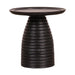elevenpast Accent Tables Black Ribbed Acacia Wood Side Table NE244