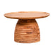 elevenpast Coffee Table Ribbed Acacia Wood Round Coffee Table NE245
