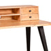 elevenpast desk Acacia Wood Study Desk with Drawers and Black Steel Legs NE517