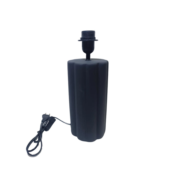 Nero Black Scallop Ceramic Lamps - Set of 2