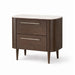 elevenpast Bedside Pedestal Dark Oak Noir Curved Bedside Table - Black | Dark Brown NoirCurvedBedsideTableDarkBrown