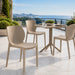 elevenpast Chairs Nora Stackable Outdoor Side Chair – Black | Taupe