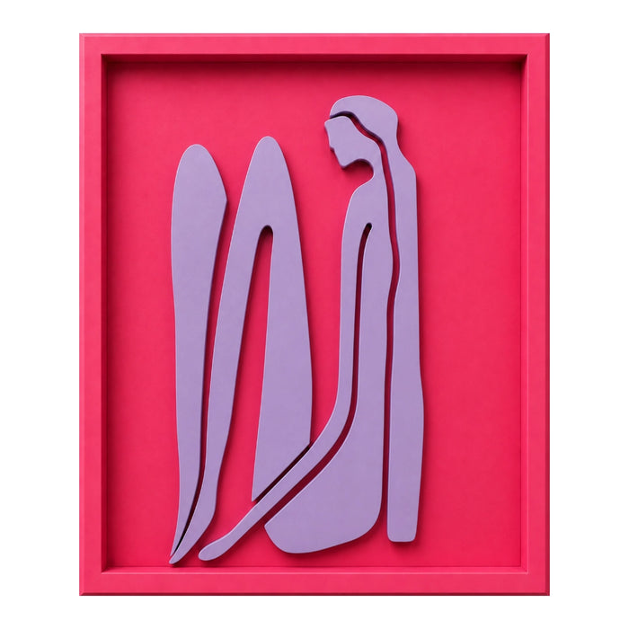 Norah Wooden Wall Art - Pink and Lilac