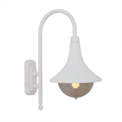 elevenpast Outdoor Light White Cornet Aluminium and Polycarbonate Outdoor Light | Black or White O118W