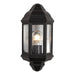 elevenpast Wall Light Classic Black Half Wall Lantern - 3 Panel O546B 6007328399797