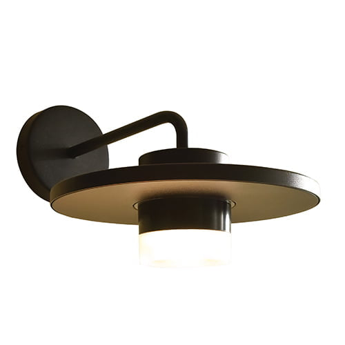 elevenpast Wall Light Matt Black LED Disc Outdoor Wall Light - 7W IP54 O653 6939412016344
