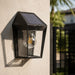 elevenpast Wall Light Avony Solar Lantern Wall Light with PIR Sensor – Matt Black O655 6939412016511