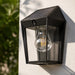 elevenpast Wall Light Avony Solar Lantern Wall Light with PIR Sensor – Matt Black O655 6939412016511