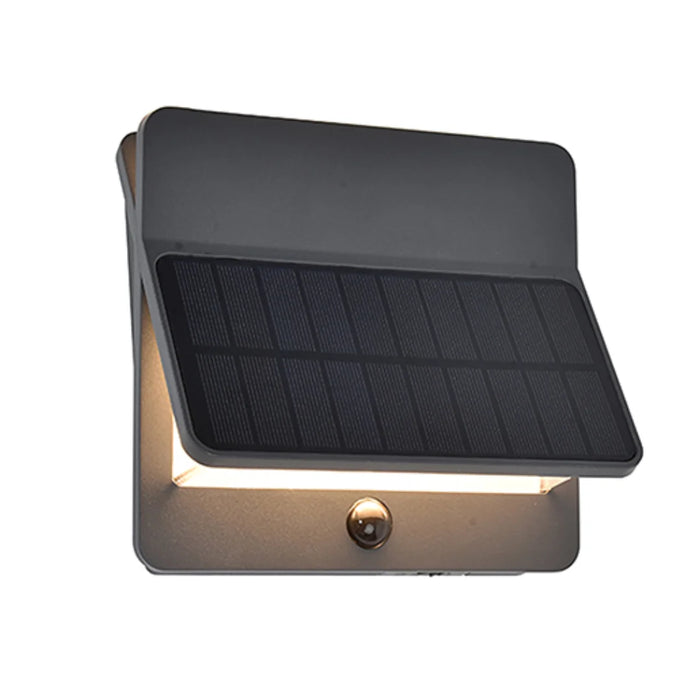 elevenpast Wall Light Aleta Solar LED Wall Light with PIR Sensor – Dark Grey O656 6939412016283