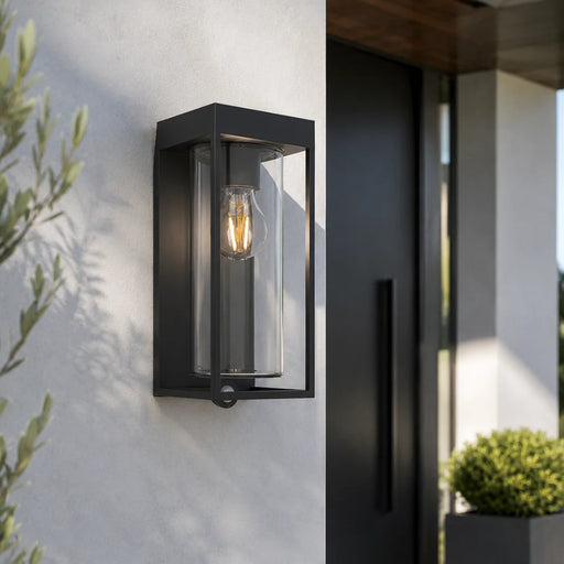 elevenpast Wall Light Flair Solar PIR Outdoor Wall Light – Matt Black O657 6939412013886