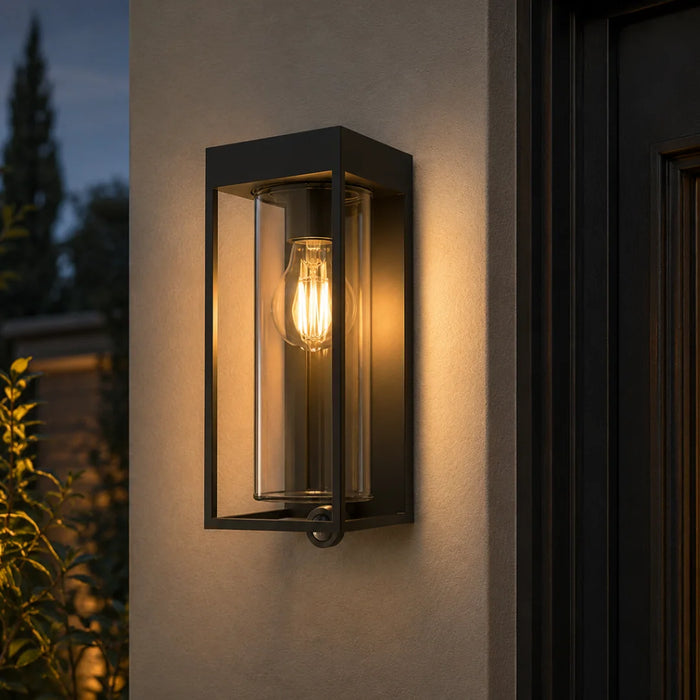 elevenpast Wall Light Flair Solar PIR Outdoor Wall Light – Matt Black O657 6939412013886