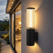 elevenpast Wall light Modern Ribbed Outdoor Wall Light Black E27 IP54 O659 9008606298075