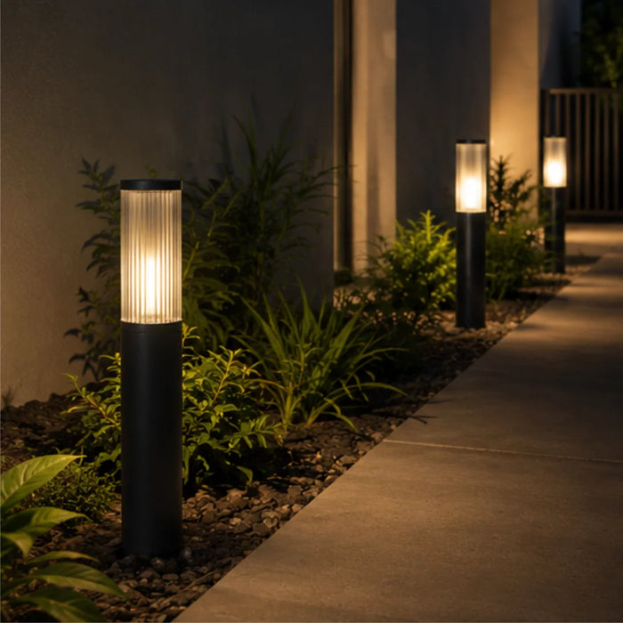 elevenpast Garden Bollard Salle Modern Black Outdoor Garden Bollard Light – IP54 O660 9008606298082