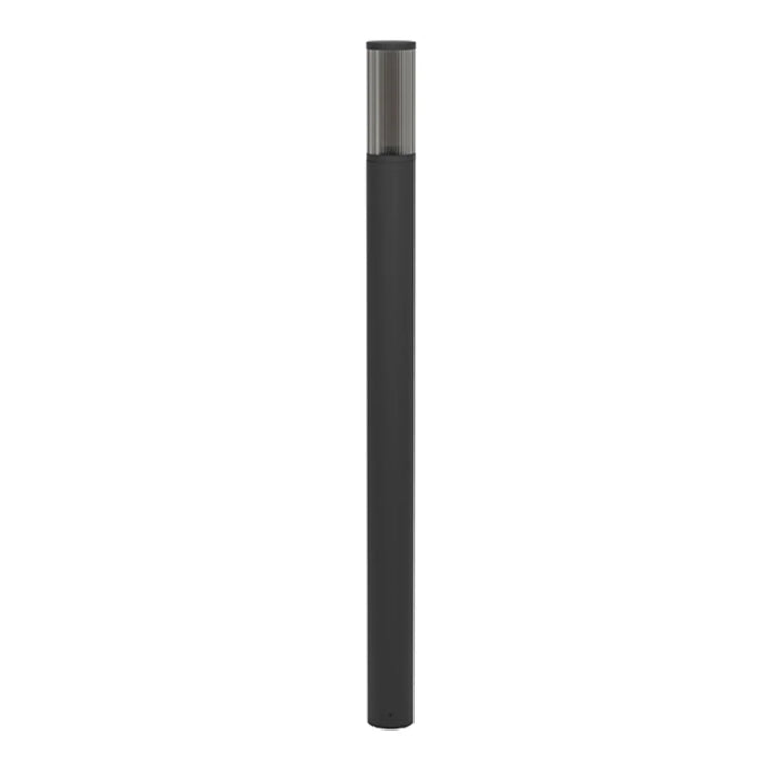 elevenpast Garden Bollard Salle Metal Ribbed Outdoor Bollard Light – Black O661 9008606298099